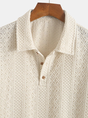 Polo Masculina Elástica Texturizada Marenzzo
