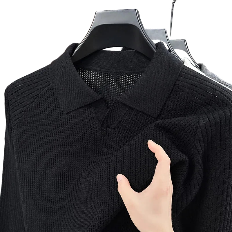 Camisa Polo Masculina Manga Longa Conforto - Marenzzo