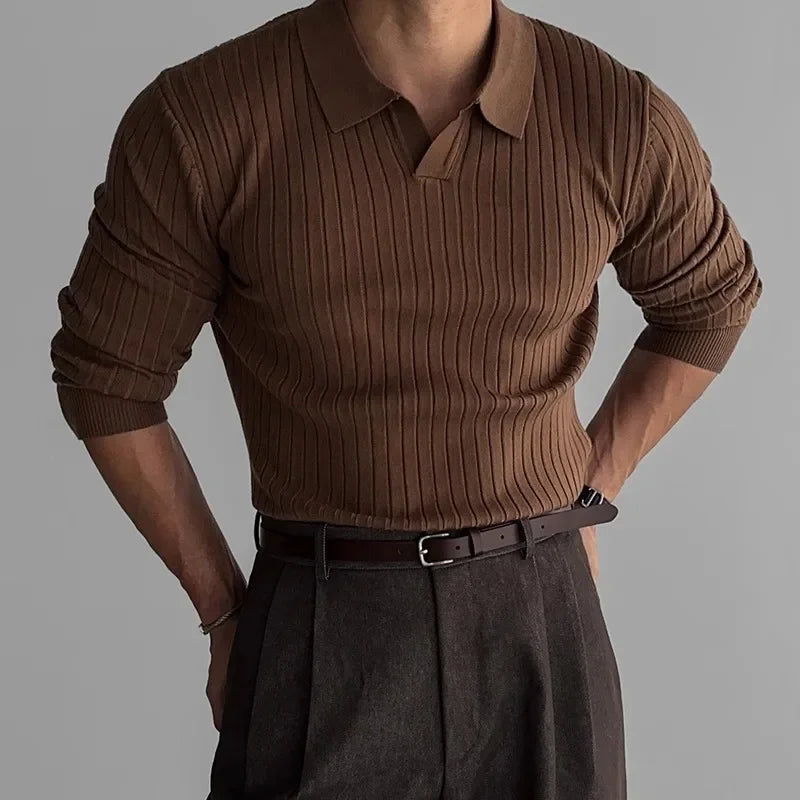 Camisa Masculina Tricot Slim Marenzzo
