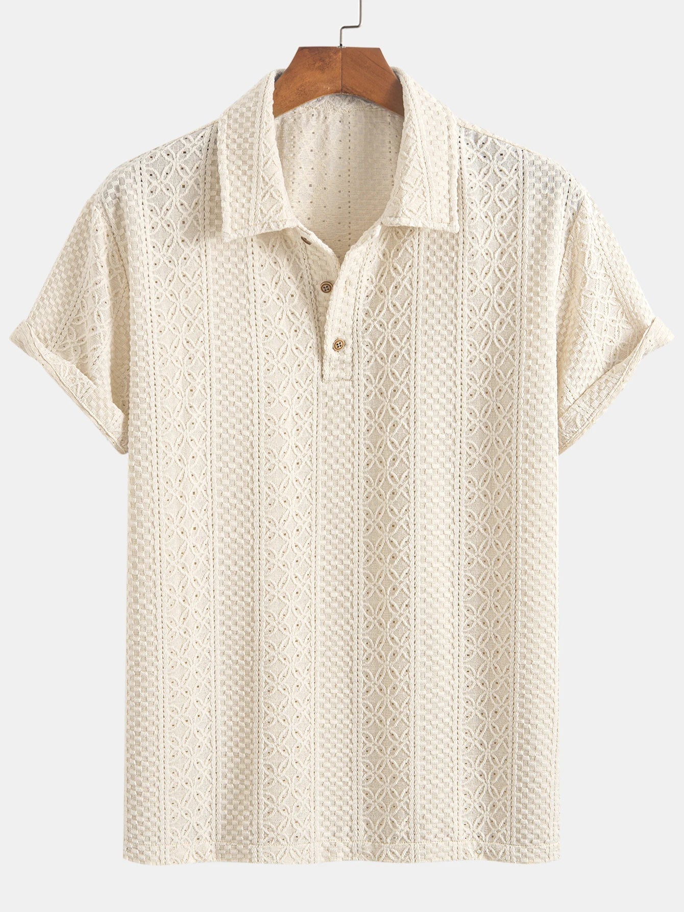 Polo Masculina Elástica Texturizada Marenzzo