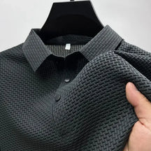 Polo Masculina Marenzzo em Malha de Seda Oca Slim