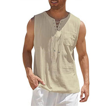 Camisa Regata Masculina de Linho Marenzzo