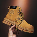 Bota Masculina Impermeável High em Couro para Outono Inverno