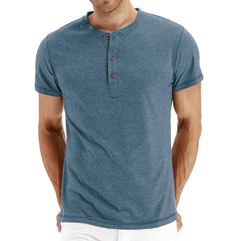 Camiseta Masculina Marenzzo Henley Slim