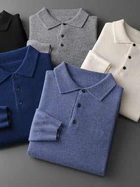 Suéter Masculino em Lã Pura com Gola Polo – Marenzzo