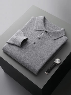Suéter Masculino em Lã Pura com Gola Polo – Marenzzo