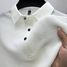 Polo Masculina Marenzzo em Malha de Seda Oca Slim