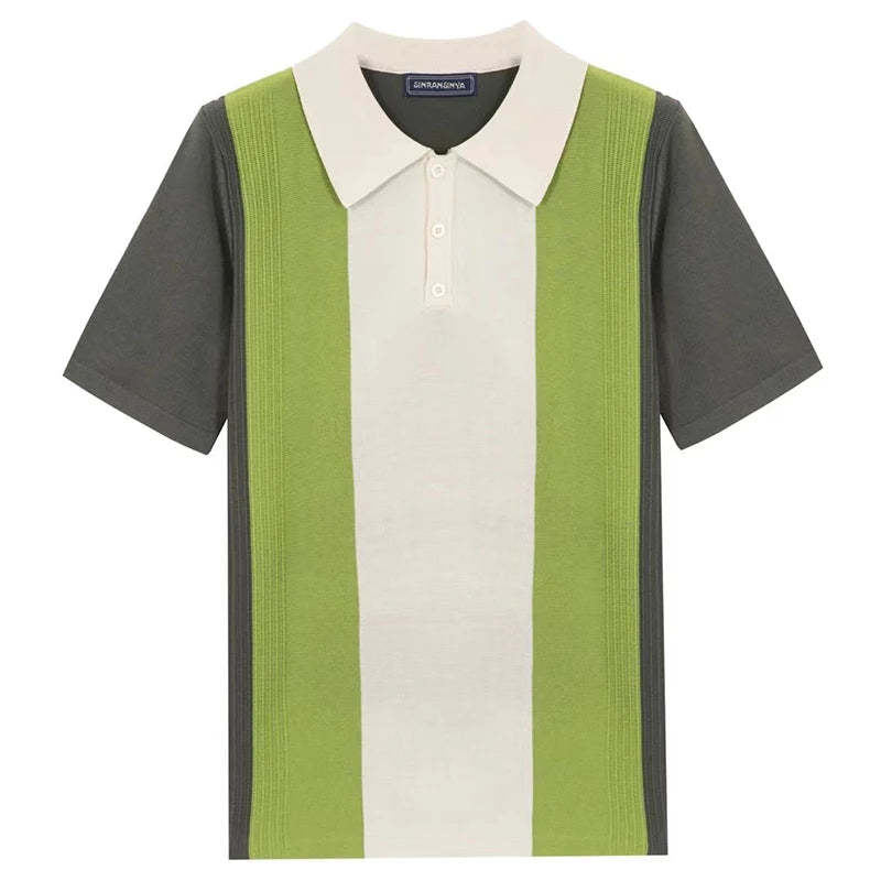 Polo Masculina Marenzzo em Malha Retrô com Botões