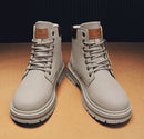 Bota Masculina Impermeável High em Couro para Outono Inverno