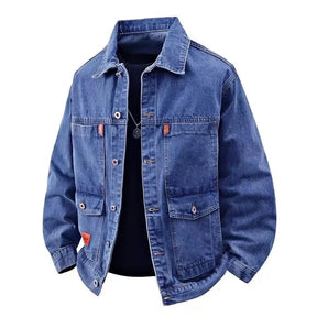 Jaqueta Jeans Masculina Marenzzo Loose Fit Resistente
