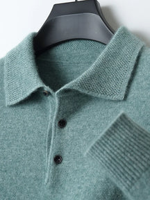 Suéter Masculino em Lã Pura com Gola Polo – Marenzzo
