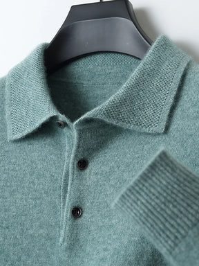 Suéter Masculino em Lã Pura com Gola Polo – Marenzzo