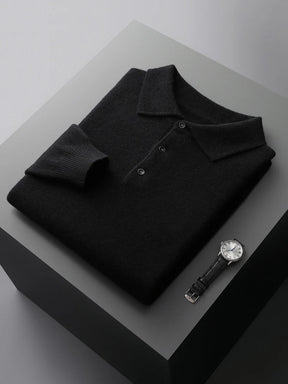 Suéter Masculino em Lã Pura com Gola Polo – Marenzzo