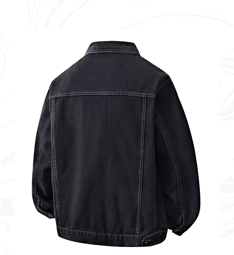 Jaqueta Jeans Masculina Marenzzo Loose Fit Resistente
