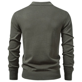 Camisa Polo Masculina Manga Longa Zíper Marenzzo