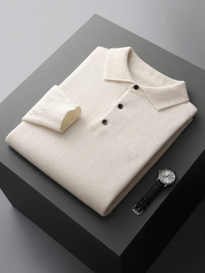 Suéter Masculino em Lã Pura com Gola Polo – Marenzzo