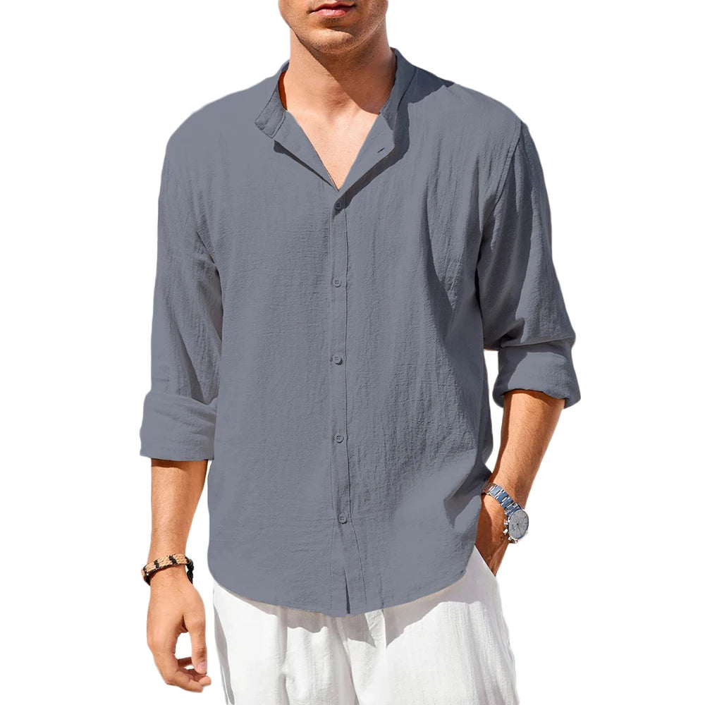 Camisa Masculina Lino Cotone Marenzzo