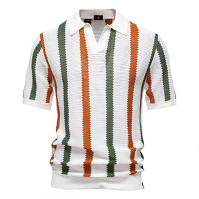 Polo Masculina Listrada Canelada Marenzzo