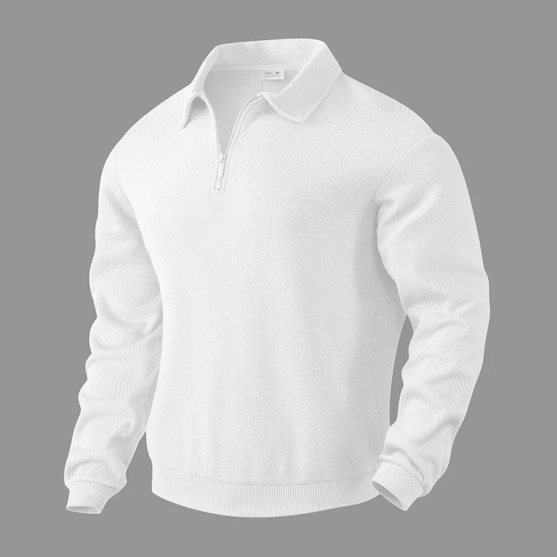 Camisa Polo Masculina Marenzzo Manga Longa com Zíper