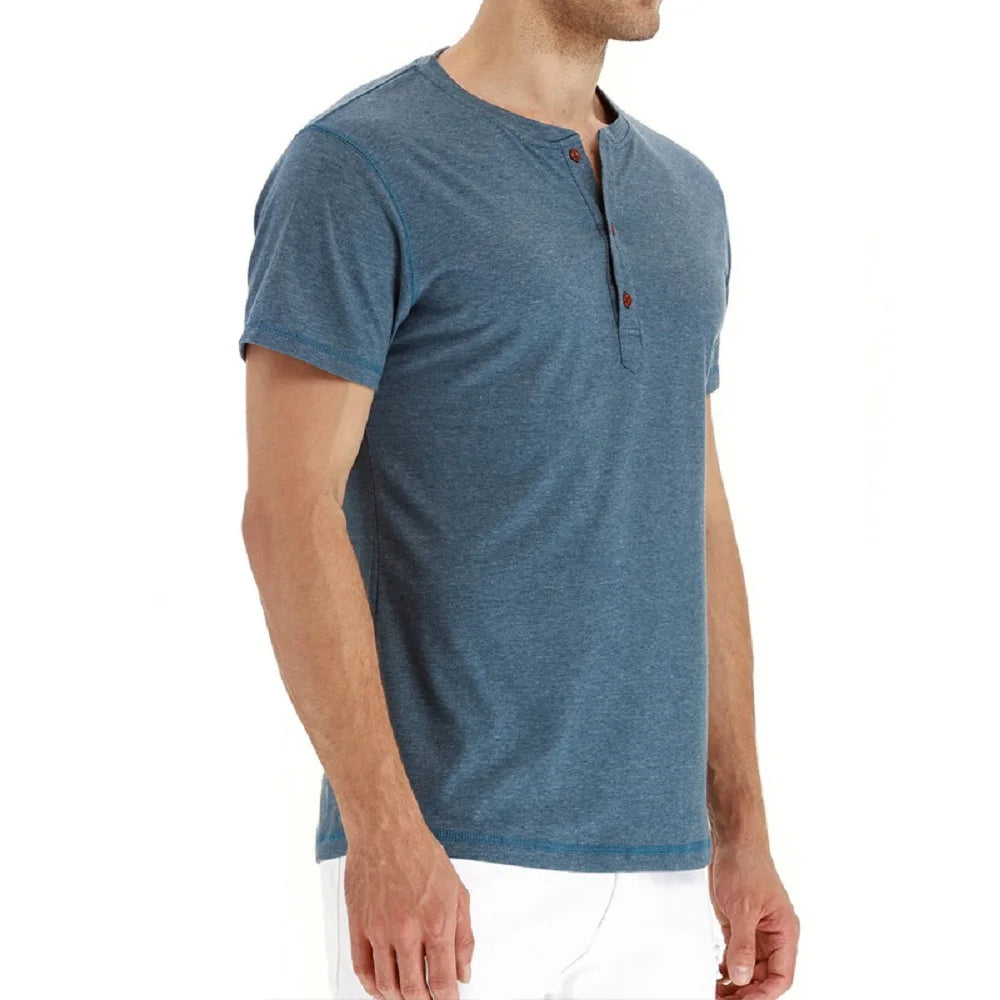 Camiseta Masculina Marenzzo Henley Slim