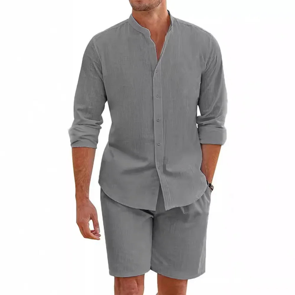 Conjunto Masculino Marenzzo Praia - Camisa e Shorts