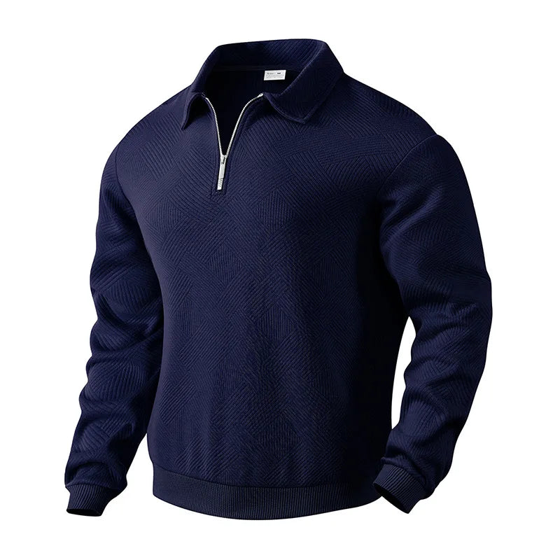 Camisa Polo Masculina Marenzzo Manga Longa com Zíper