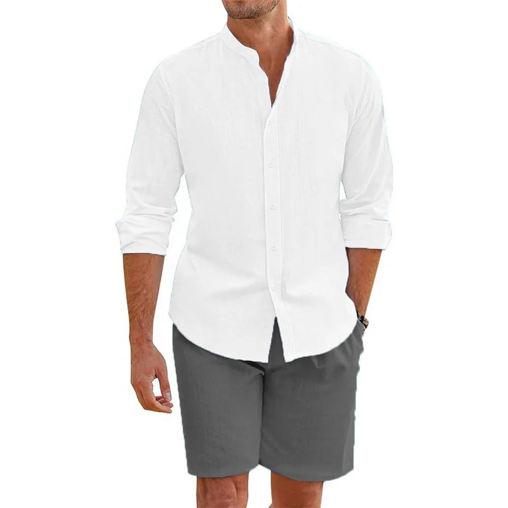 Conjunto Masculino Marenzzo Praia - Camisa e Shorts