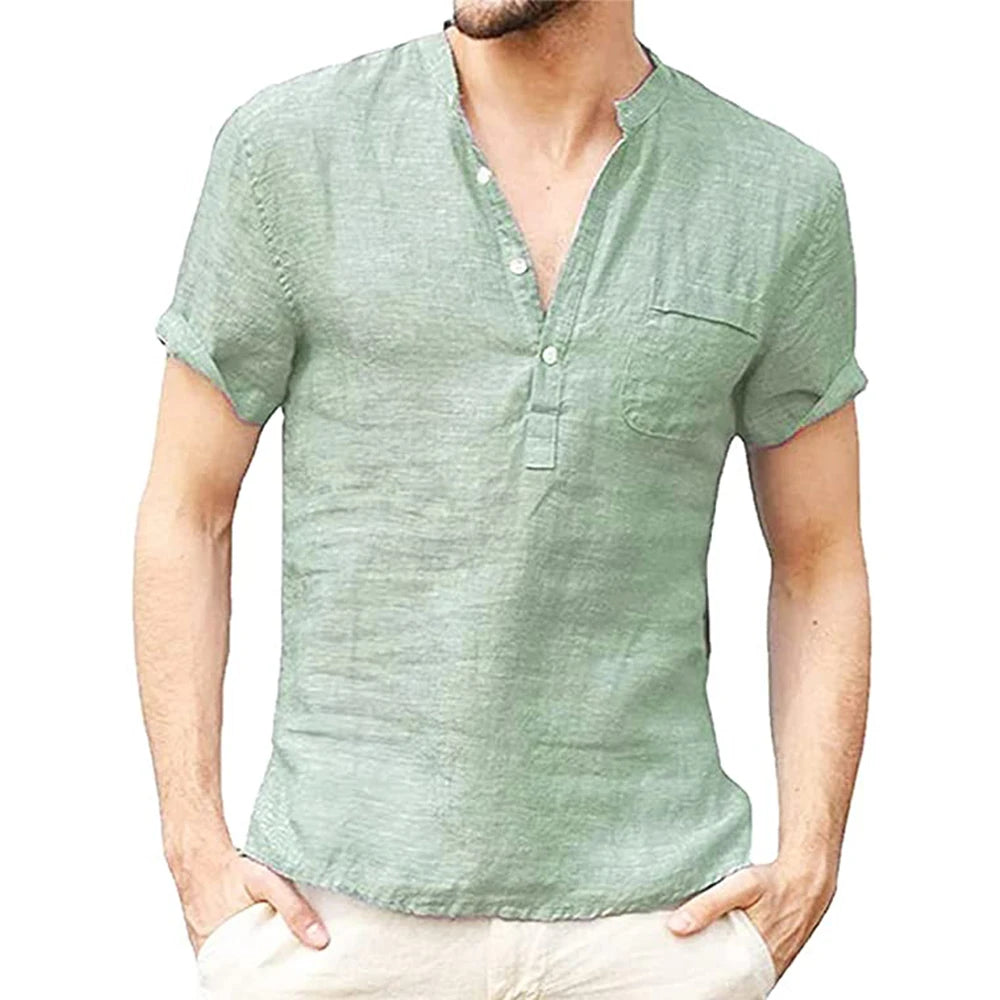 Camisa Masculina De Linho Confort Marenzzo