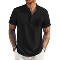 Camisa Masculina de Linho Leve Manga Curta