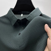 Polo Masculina Marenzzo em Malha de Seda Oca Slim