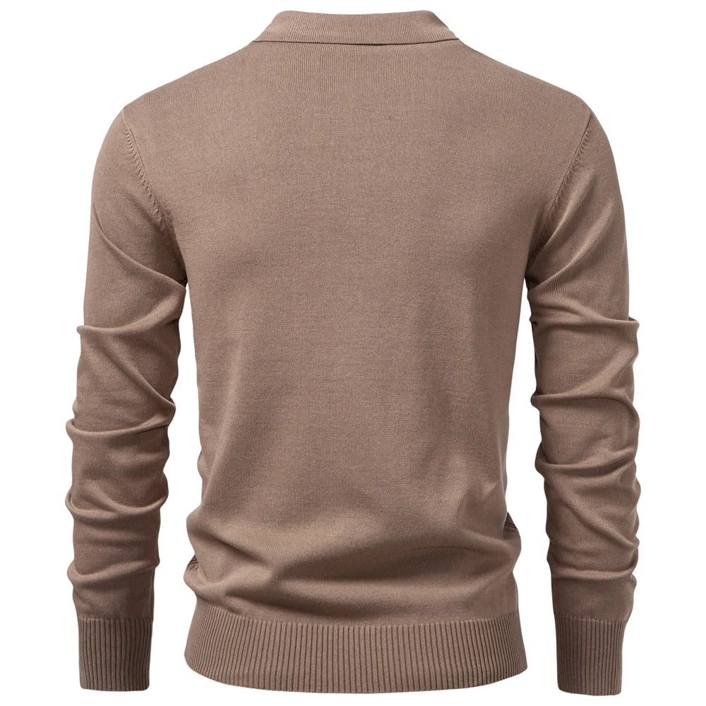 Camisa Polo Masculina Manga Longa Zíper Marenzzo