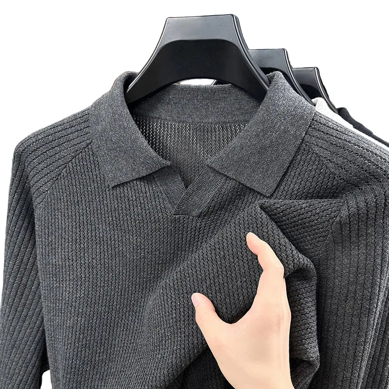 Camisa Polo Masculina Manga Longa Conforto - Marenzzo