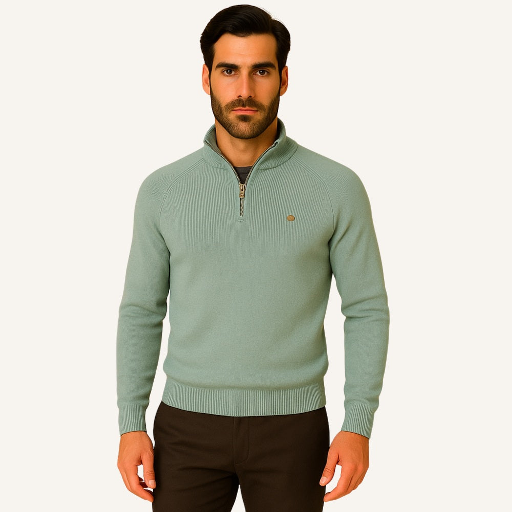 Suéter Masculino Meio Zíper Signature