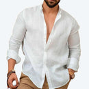 Camisa de Linho Masculina Marenzzo – Estilo Elegante e Conforto Atemporal